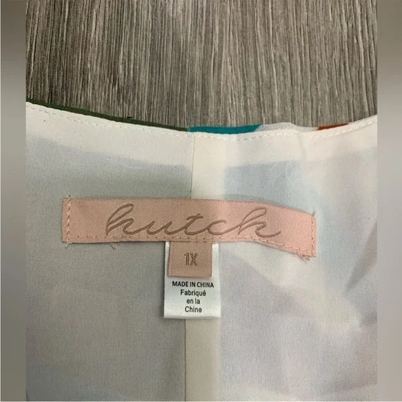 Anthropologie Hutch Sz 1X Elysees Geometric Wrap Maxi Dress Long Sleeve BNWOT - Picture 5 of 10